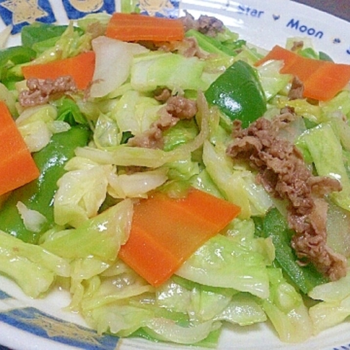 牛丼の具で旨みたっぷり野菜炒め